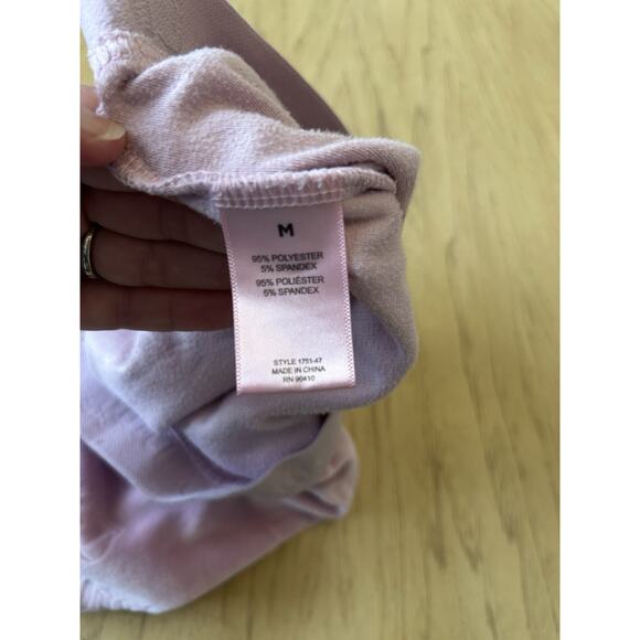 Y2K Juicy Contour Pink Purple Velour Sleep Shorts M Soft Juicy Logo All Over VTG - Picture 3 of 6